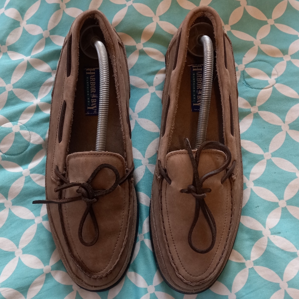 Harbor bay Men's Moccasin Leather Shoes Size 11 Excellent Shape!.